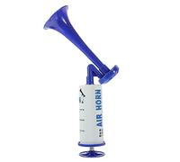 CLISPEED Handheld Air Horn Pump Blue Loud Noise Maker for Sports Events Boating Warning Signal Cheering Prop Manual Operated Horn for Outdoor Celebrations