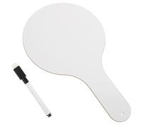 CLISPEED Handheld Double Sided Whiteboard Answer Paddle with Pen Spacious Dry Erase Writing Tablet for Students Classroom Use Comfortable Handle for Easy Sharing and Assessment
