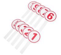 CLISPEED Handheld Scoreboards 10Pcs Numbered Paddles 1-10 with Erasable Whiteboard 9.5X19Cm for Team Rating and Auction Use