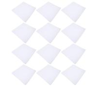 CLISPEED Handkerchiefs Comfortable and Absorbent Soft Fabric Towels 12 Pcs Cotton Square White for Crafts and Tie-dye Suitable for Painting and Personalisation