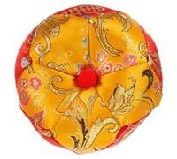 CLISPEED Handmade Embroidered Prayer Bowl Pad Tibetan Singing Bowl Cushion Soft Protective Holder Mat for Buddhist Meditation with Cotton Material