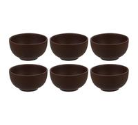 CLISPEED Handmade Purple Clay Tea Cups Set 6Pcs Ceramic Small Straight Mouth Cups for Chinese Traditional Tea Tasting