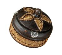 CLISPEED Handmade Thai Solid Wood Ashtray Vintage Decorative Male Cigar Holder Retro Style Indoor Outdoor Smoking Accessory