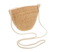 CLISPEED Handmade Yellow Wicker Coin Purse Durable Cotton Small Straw Crossbody Bag Cute Beach Accessory for Teaching Responsible Spending
