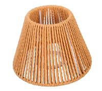 CLISPEED Handwoven Iron and Paper Rope Lamp Shade Pendant Light Cover for Floor and Table Lamps Creative Rustic Ceiling Light Shade for Living Bedroom Office Hotel
