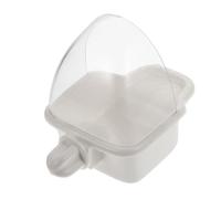 CLISPEED Hanging Garden Bird Bath Bowl and Food Feeder, Large Ivory Plastic Outdoor Birdbath with Water Basin for Parrots, Cockatiels, Budgies - Hanging Bird Feeding Tool for Yard and Cage Use