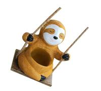 CLISPEED Hanging Resin Sloth Planter Swing Shaped Succulent Pot Decorative Flowerpot for Indoor Outdoor Garden Balcony Office Home Natural Accent