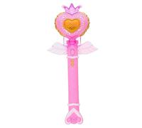 CLISPEED Heart Shaped Glow Fairy Wand for Music Tracks and Light Effects Safe Plastic Magical for Dress Up Birthday Parties Stage Performances and Role Playing