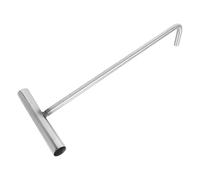 CLISPEED Heavy Duty 38cm T Shaped Manhole Cover Hook Stainless Steel 304 Lifter Tool for Drain Grate and Roller Shutter Door Maintenance