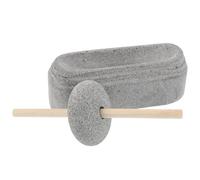 CLISPEED Heavy Duty Medicinal Grinding Stone Mortar and Pestle Set Stone Bowl Manual for Traditional Chinese Medicine Spices Seeds Multipurpose Quiet and Easy to Clean
