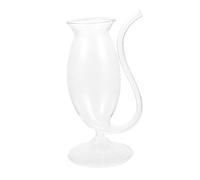 CLISPEED High Borosilicate Transparent Sipper Glass Cup for Cocktails Wine Whiskey Brandy Creative Stemless Drinking Glass for Home Bar Parties and Gatherings
