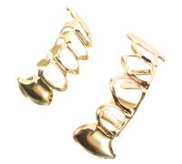 CLISPEED Hip Hop Grills Metal Grills Copper Body Jewelry Unique Look Comfortable and Easy to Install Lightweight Golden Accessory for Hip-hop Culture Adults and Rappers