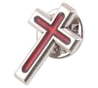 CLISPEED Holy Communion Cross Brooch Pin - Christian Enamel Badge Breastpin for First Communion Ceremony, Religious Lapel Pin Jewelry for Jackets and Cardigans, 1pcs