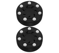 CLISPEED Ice Hockey Training Pucks Abs+pvc Material 2pcs Black Improves Shooting Accuracy and Stick Handling for Youth and Competitive Players Suitable for Ice Hockey