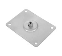 CLISPEED Industrial Grade Silver Drum Pad Mounting Plate with Square Leg Attachment for Furniture Hardware and Boat Seat Pedestal Mount Flat Stable Base with Nonslip Rubber Feet Adjustable