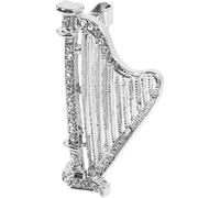 CLISPEED Instrument Shape Brooch Rhinestones Charms Brooch Stylish Alloy Rhinestone Pin Suitable for Suits Hats Bags Music Lover Daily Dating Chic Corsage for Party