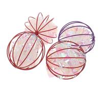 CLISPEED Interactive Crinkle Cat Lightweight Pet for Play and Pet Teasing 4pcs Multifunctional Design Prevents Behavioural Problems with Assorted Colours Random Color