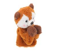 CLISPEED Interactive Plush Squirrel Hand Puppet with Sound Effect Stuffed Animal Puppet for Parent Early Education and Role Play for Preschool