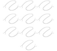 CLISPEED Iron Hanging Chains with Triangle Buckles 10Pcs 30Cm Heavy Duty for Hanging Basket Chains and Garden Ornaments Outdoor