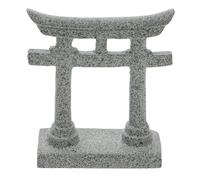 CLISPEED Japanese Garden Ornaments Torii Gate Resin Fish Tank Decoration, Miniature Shrine Ornament for Aquariums and Fairy Gardens, Realistic Handmade Landscape Decor