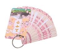 CLISPEED Japanese Learning Cards Set Hiragana Katakana Flash Cards for Beginners Portable Ring-Bound Educational Language Tool for Adults