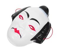 CLISPEED Japanese Samurai Kabuki Mask Full Face Cosplay with Unique Kabuki Warrior Design for Men and Women Comfortable Traditional Japanese Theater Costume Mask for Festivals and Cultural