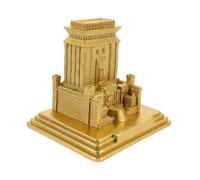 CLISPEED Jerusalem Temple Sculpture Religious Home Decor Desktop Holy Sepulchre Statue Creative Metal-look Craft Ornament for Church Office Living
