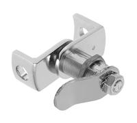 CLISPEED Keyless Desk Drawer Lock with 7-Shape Zinc Alloy Hasp Latch, Heavy Duty Door Latch Stainless Steel, Easy DIY Installation for Cabinet and Drawer, for DIY Project