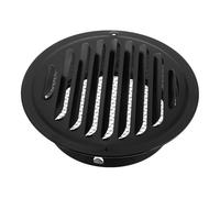 CLISPEED Kitchen Exhaust Vent Cover Black Metal Flat Stainless Steel Windproof and Smoke Extraction Functional Features Dryer Vent Cover for Outdoor Wall Installations for External