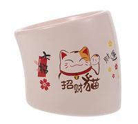 CLISPEED Knock over Cat Bowl Ceramic Pet Bowl for Slow Feeder Dog Neck Protection Pet Food for Feeding Water Drinking Holder for Cat Feeding and Water Scenarios