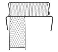 CLISPEED Large Black Rutin Chicken Coop Platform with Ladder, Iron Mesh Feeding Holder and Convenient Chicken Rack for Poultry Landscaping and Chick Plaything