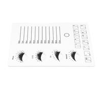 CLISPEED Lash Extension Tool Acrylic Eyelash Display Board White False Eyelash Holder for Beauty Salon Application