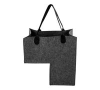 CLISPEED Laundry Hamper Bin L-shaped Design with Handle Lightweight Easy to Move Felt Leather Modern Simple Storage Basket for Home Stairs Sundries Storage Holder Holder