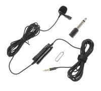 CLISPEED Lavalier Lapel Microphone Clip Wired Microphone for Phone Computer Recording with High Sensitivity Plastic and Sponge Material Clear Sound Capture for Interviews Lectures Video