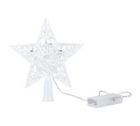 CLISPEED LED Christmas Treetop Star Lamp Five Pointed Battery Operated Decorative Light for Xmas Tree Topper Indoor Festive Party Home Decor