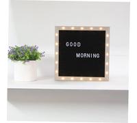 CLISPEED LED Light Message Board with Premium Wood Frame Reusable Felt Letter Board for Home and Shop Decoration Creative Practical Sign with Illuminated Letters Multipurpose Display for