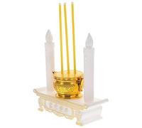 CLISPEED LED Material Electronic Fire No with Incense Design Burner Safe Battery Operated with 2 Aaa Vintage Style and Pets for Votive and Holiday Use Home Décor