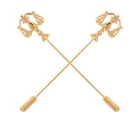 CLISPEED Libra Scale Brooch 2Pcs Metal Justice Symbol Lapel Pins for Lawyer Workwear Shirt Collar Accessory Christmas Holiday