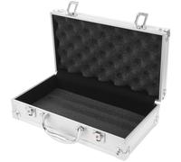 CLISPEED Lightweight Aluminium Alloy Tools Container with Large Capacity and Lockable Design, Silver Carrying Suitcase for Home and Schools Storage