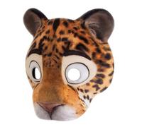 CLISPEED Lightweight EVA Leopard Animal Mask for Halloween Carnival and Costume Parties Breathable Cosplay Accessory with Elastic Band for Comfortable Outdoor Wear