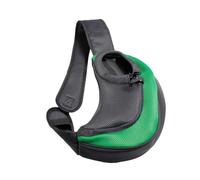 CLISPEED Lightweight Polyester Pet Carrier Bag for Dogs and Cats, Comfortable Single Shoulder Cross-body Bag in Green, Suitable for Pets to 5kg, for Travel and Daily Use