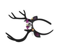 CLISPEED Lightweight Skull Hairband Halloween Headpiece for Women Festival Antler Costume Accessories Comfortable Devil Horns Hairband for Ladies Party Cosplay