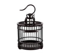 CLISPEED Lightweight Small Pets Carrier Cage with Multifunctional Design for Cricket and Hamster Travel Or Home Decor, Vintage Coffee Plastic Hanging Insect Cage for Small Animal