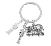CLISPEED London Souvenir Keychain Set and London Bus Pendants, Bag and Handbag Charms for Backpack and Purse Accessories, Decorative Keychains for Car and Travel