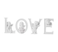 CLISPEED Love Ornament Resin Statue Creative Romantic White Love Letters Desktop Decoration for Home Decoration