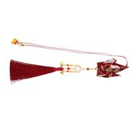 CLISPEED Lucky Crane Feng Shui Tassel Pendant for Car Interior and Home Decor Red Chinese Knot Hanging Amulet with Thousand Origami Cranes Luck Charm for Chinese Year Celebration
