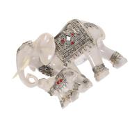 CLISPEED Lucky Resin Elephant Statue Figurine for Home and Office Decor Lightweight Break Resistant Animal Ornament with Texture Feng Shui Symbol of Fortune and Wealth Desktop Decoration