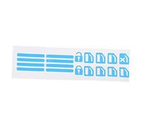 CLISPEED Luminous Car Window Panel Sticker Blue Glow Night Safety Decal Adhesive Button Control Decals for All Models Easy to Apply and Remove