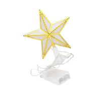 CLISPEED Luminous Star Shaped Christmas Tree Topper Stylish Xmas Decor Lightweight Five Pointed Ornament for Family Holiday Celebration and Festive Tree Decoration