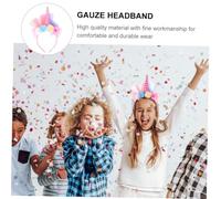 CLISPEED Luminous Unicorn Headband for Lightweight Gauze Hairband Hour Flash Performance Prop for Parties and Cosplay and Adorable Accessory Random Color